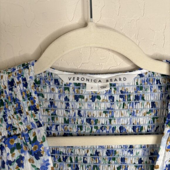 Veronica Beard Darrah Smocked Mini Dress - Picture 5 of 9